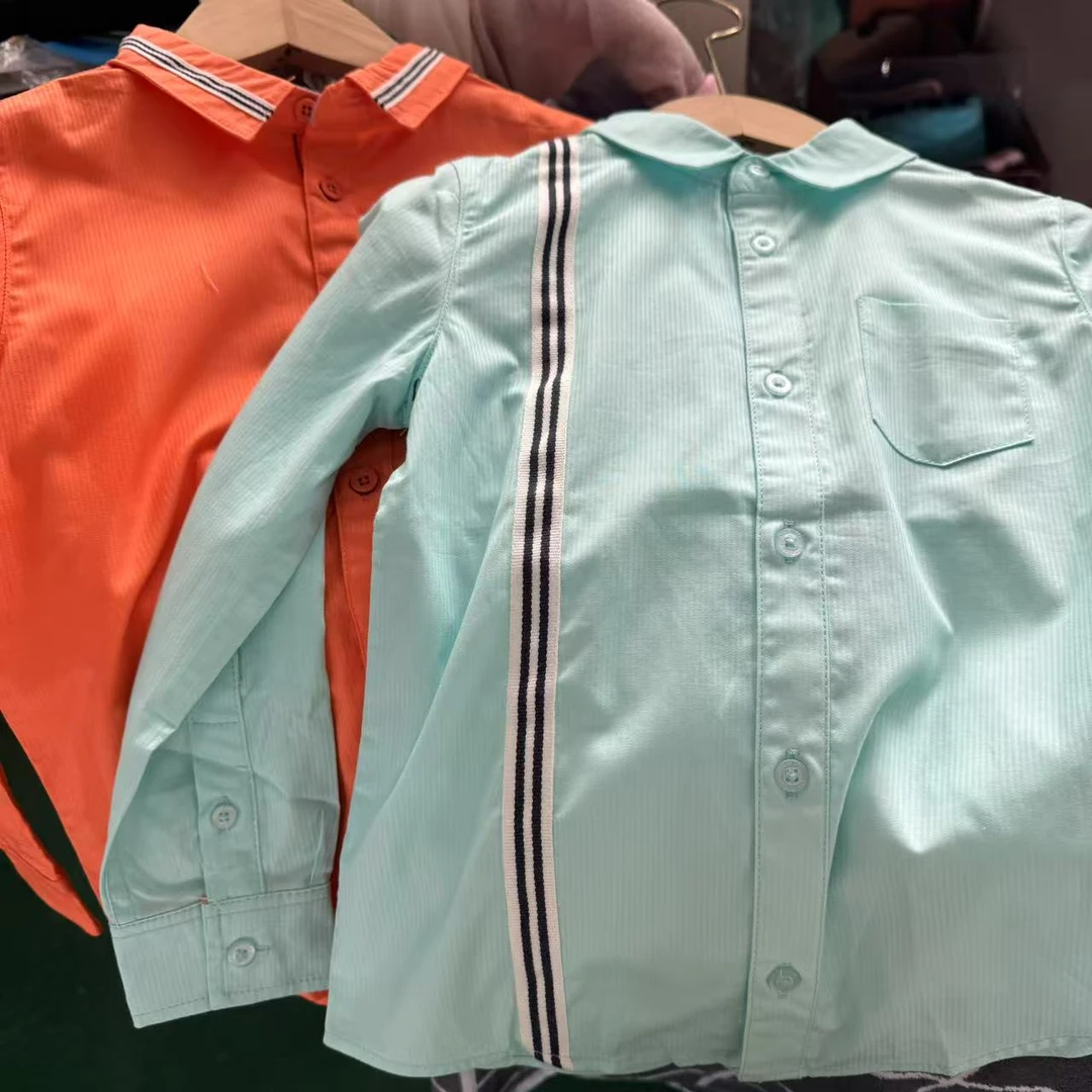 欧美单 儿童纯棉衬衫