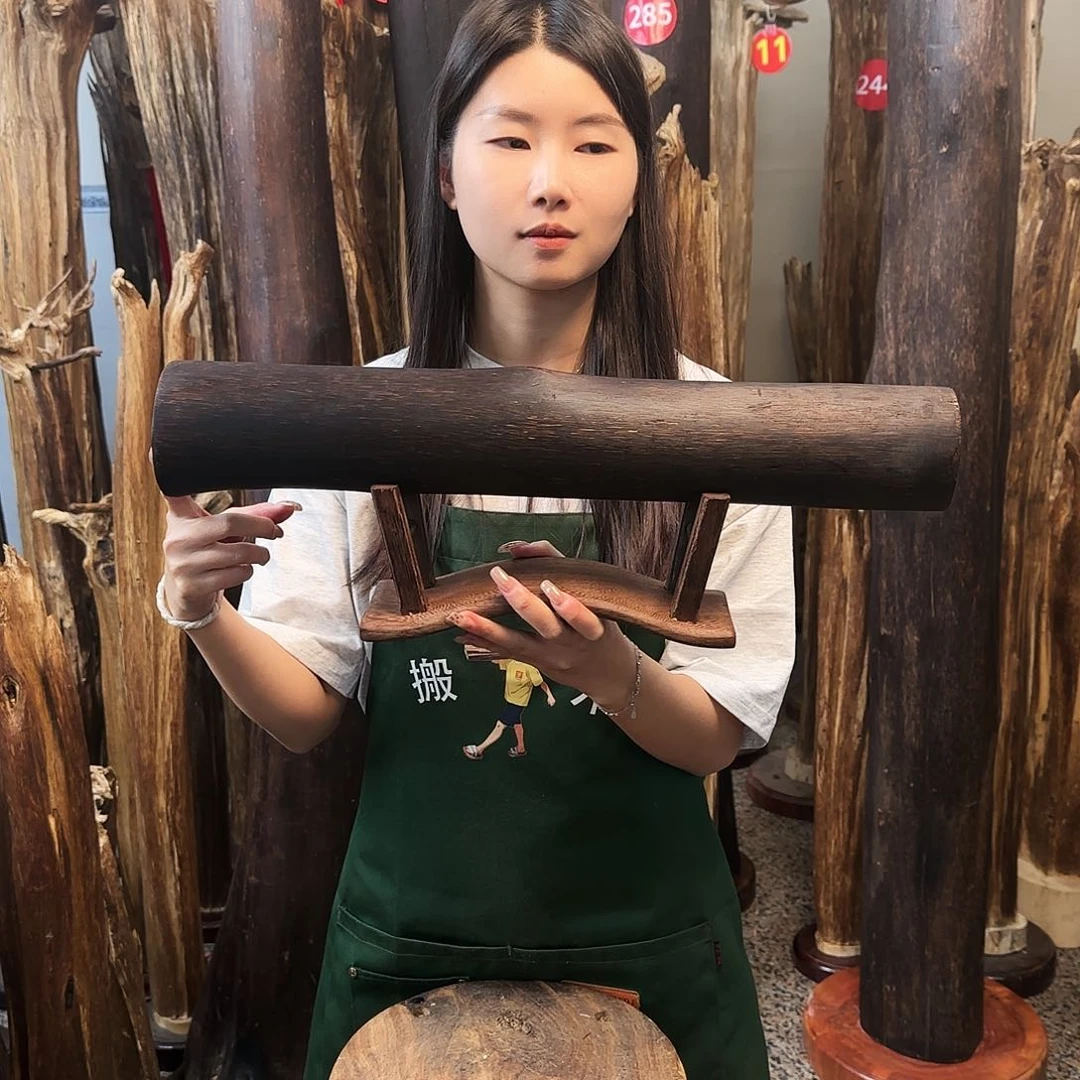 沉香木摆件天然沉香原木摆件➕底座