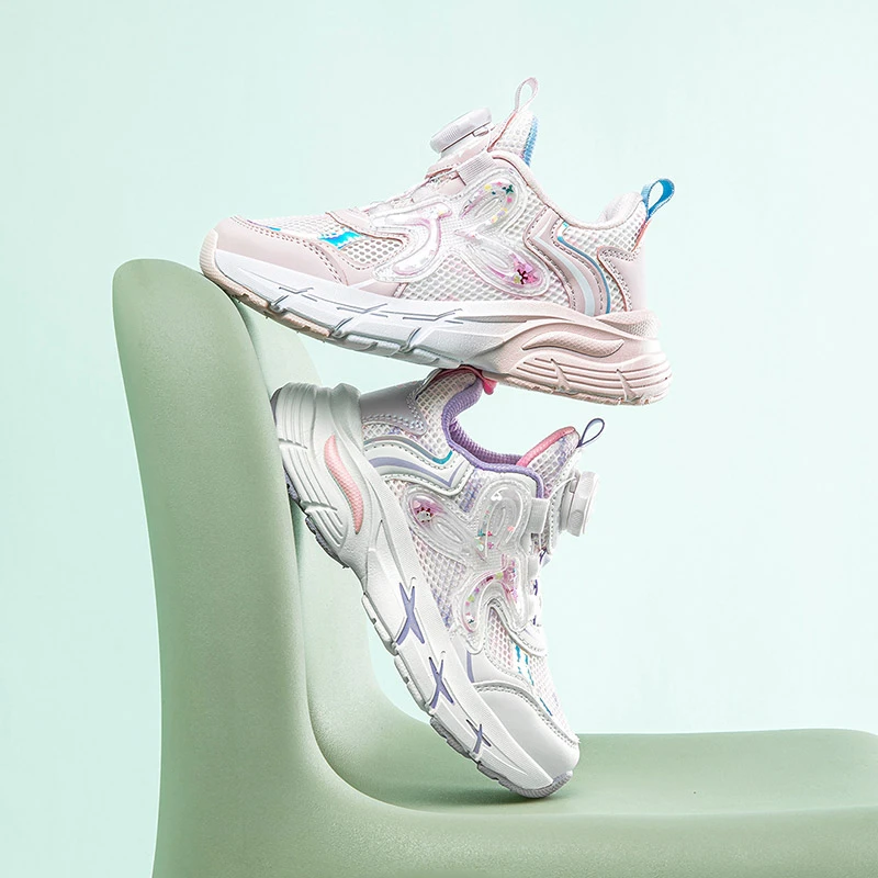 【哈比熊】童鞋春款网面拼接旋钮扣轻便老爹鞋27-38码E151351115