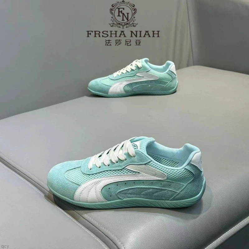 法莎尼亚男士夏季新款网面超软舒适百搭平底复古时尚个性休闲板鞋