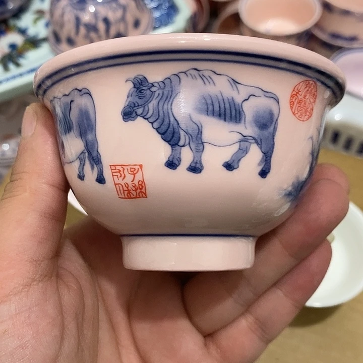 摆件陶景德镇陶瓷主人杯12344