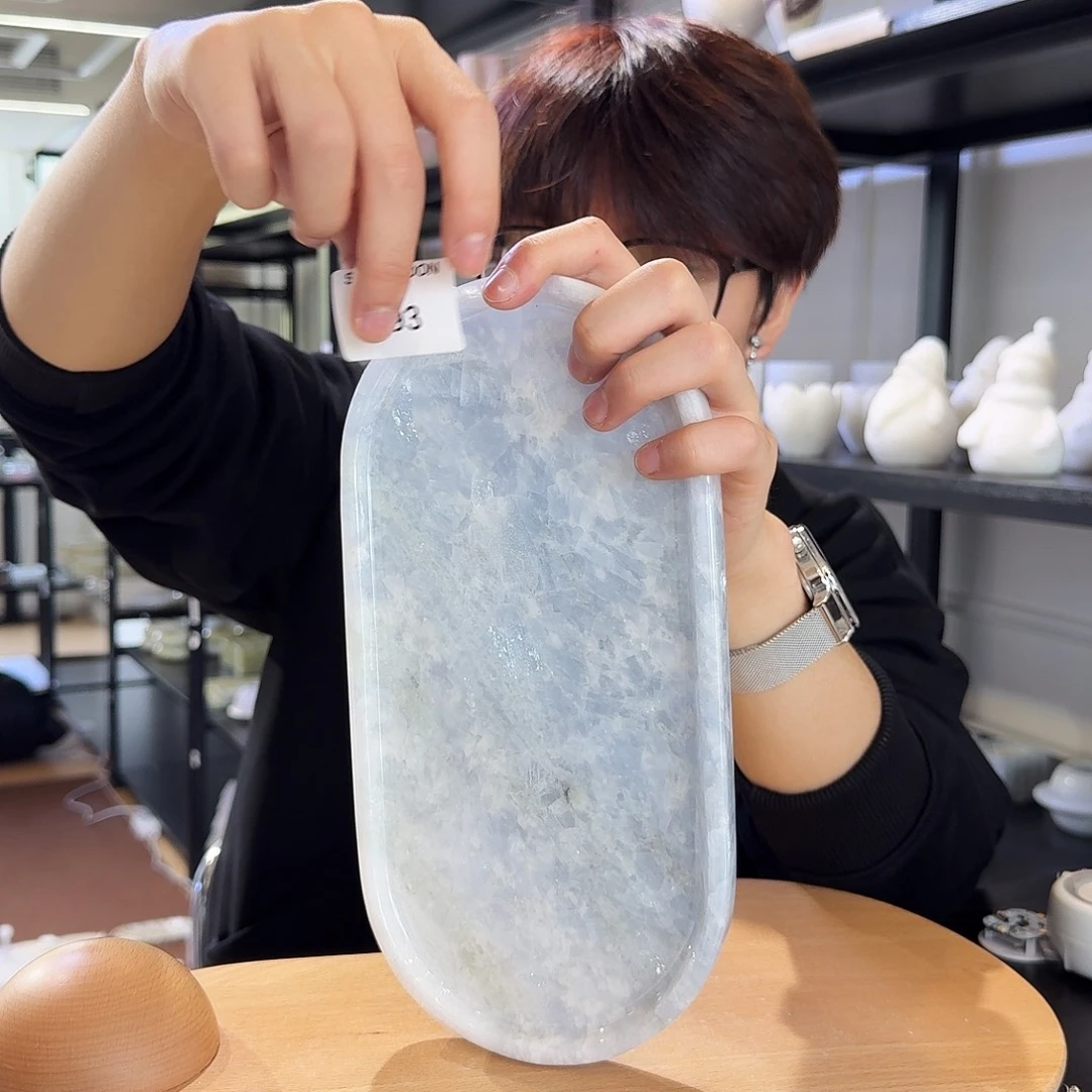 大理石193。 蓝水晶赛道盘。