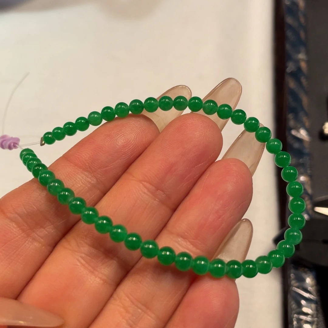 未镶嵌定制翡翠珠串