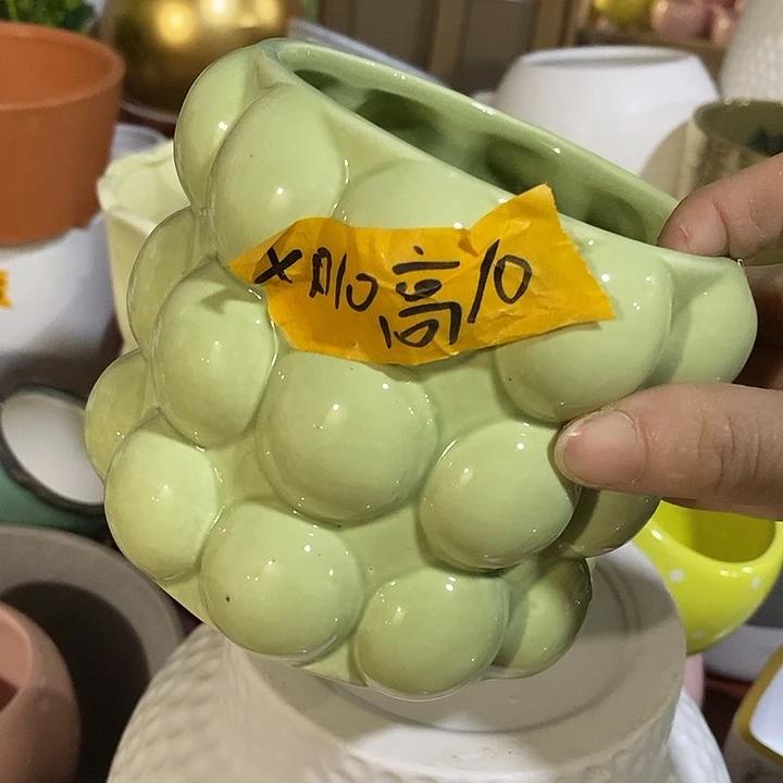 陶摆件陶盆有孔 瑕疵介意勿拍