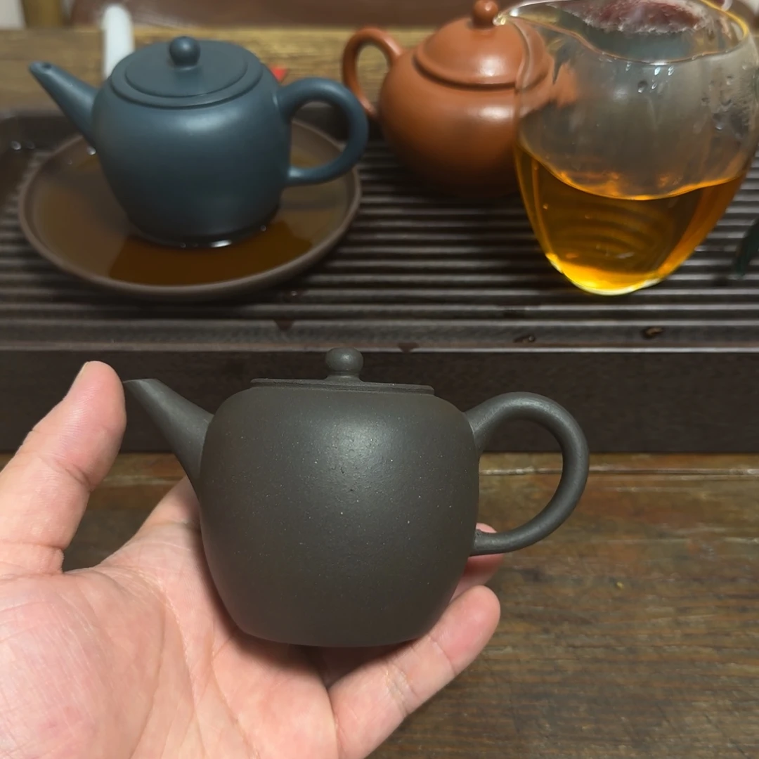 至***歌茶壶紫砂苹果壶一把