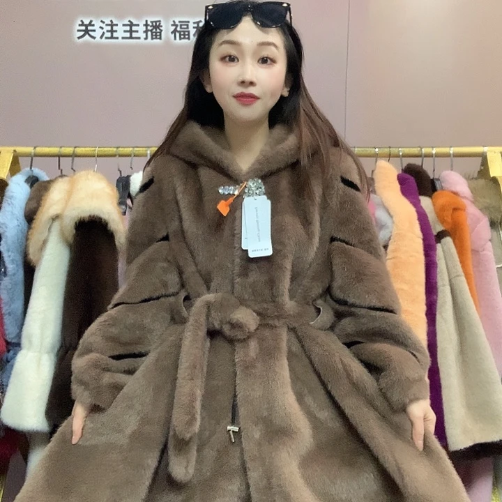 咖啡袖条纹腰带外套