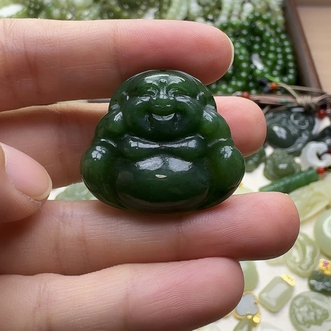 和田玉（碧玉）未镶嵌颈饰吊坠