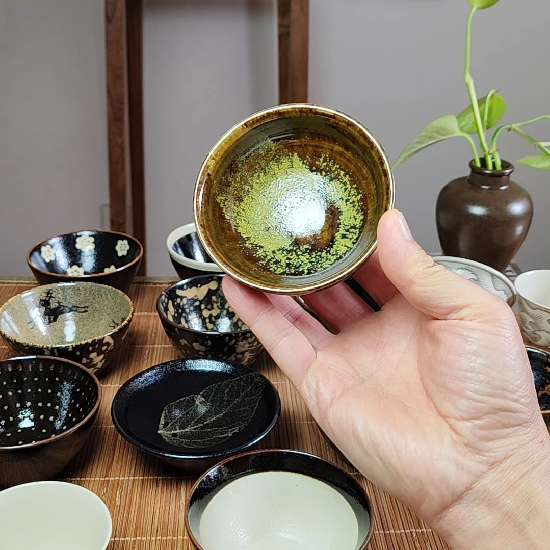 吉州窑原矿手工柴窑柴烧束口盏主人杯（瑕品福利）