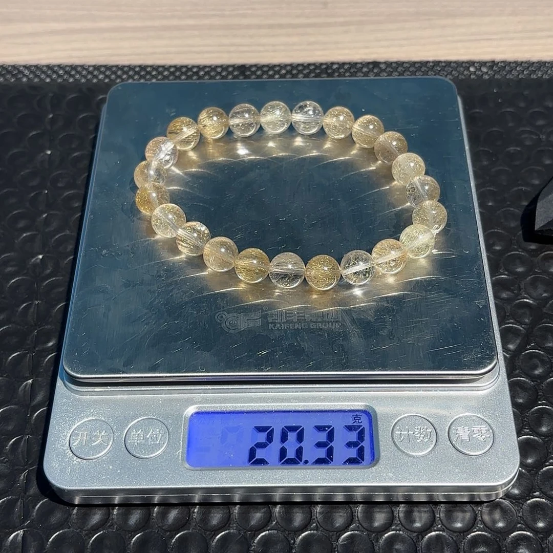 乖***壹天然金发晶尺寸8.7mm