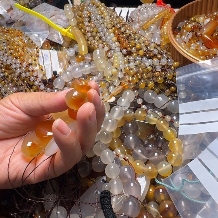 禧***风玛瑙/玉髓颈饰合金0020