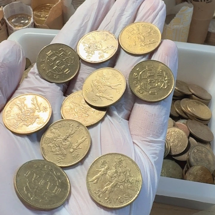 其他普通金属10枚（原光舞龙币，流通品）