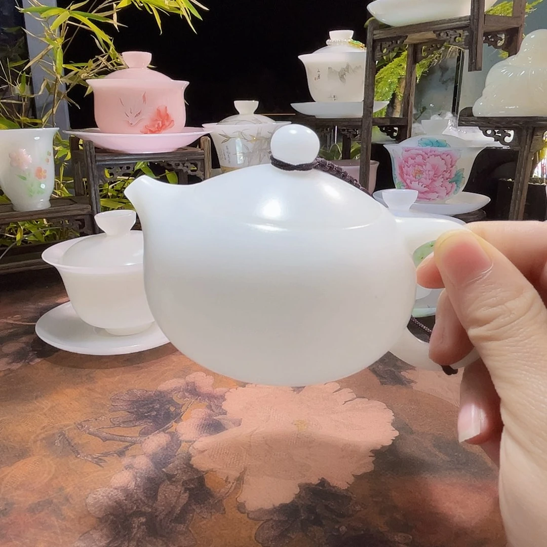 冰晶璞玉素烧超薄西施壶