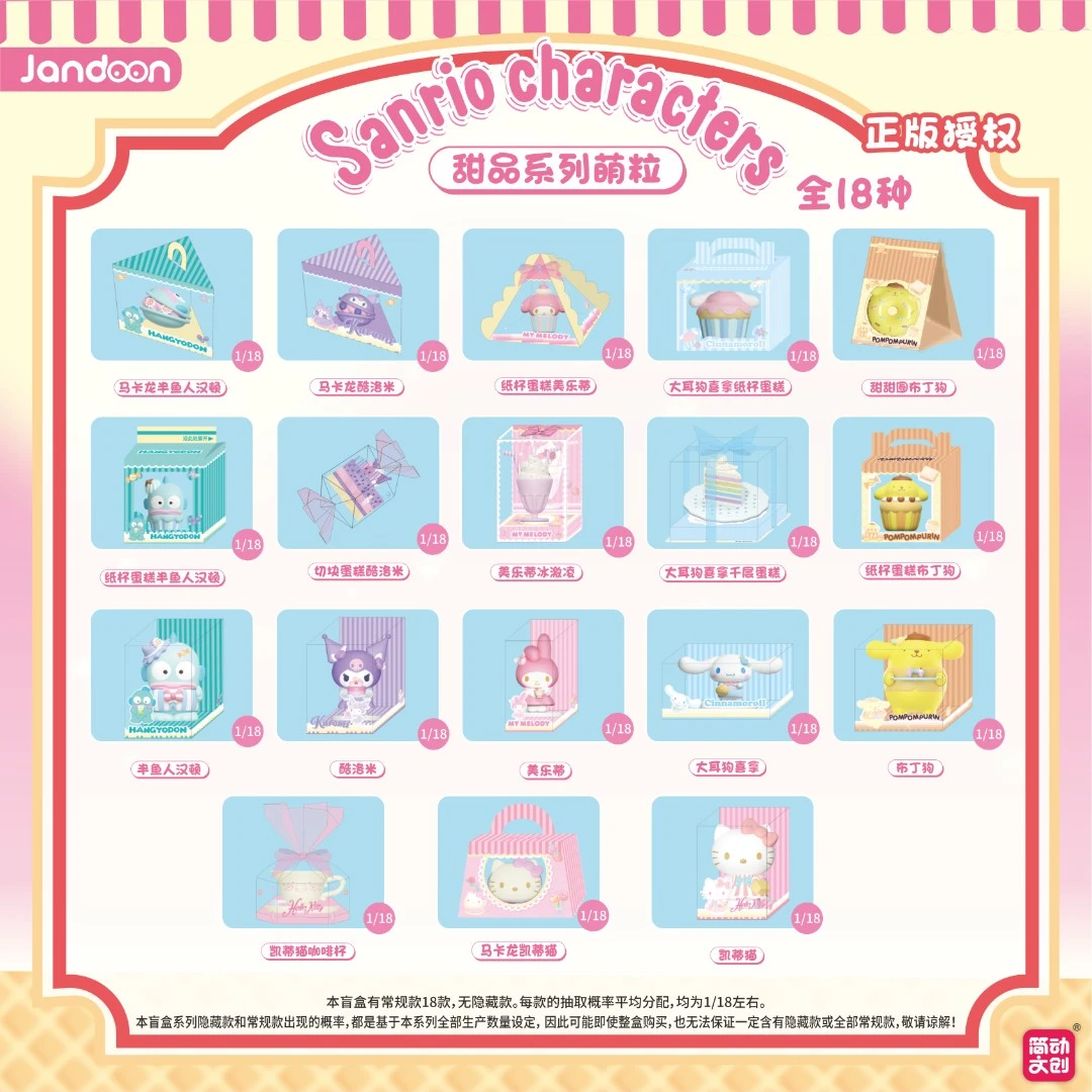 【平拆/玩法】简动文创三丽鸥甜品系列萌粒