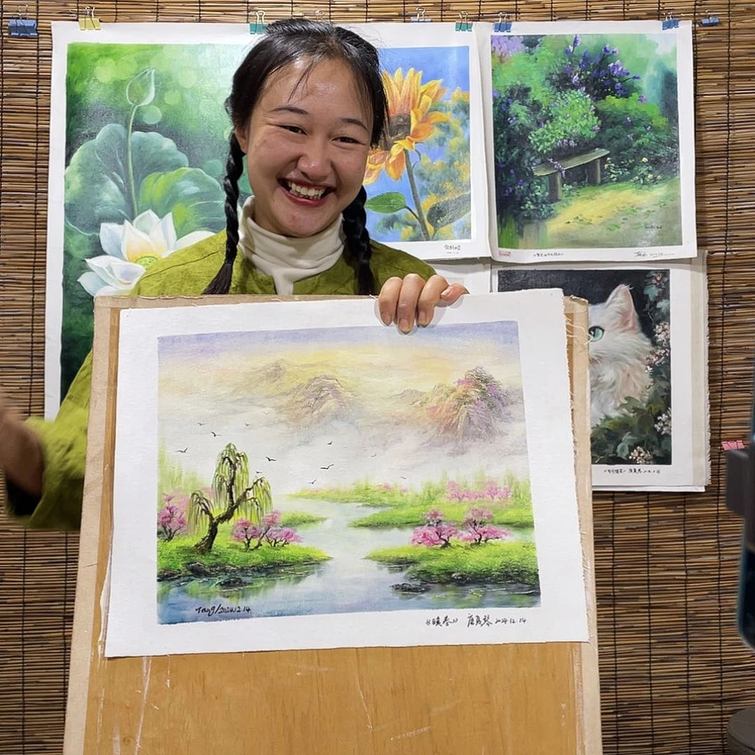 油画薇爽恭喜竞拍成功！