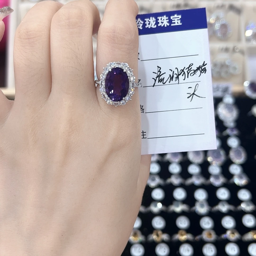 流***头芙蓉石戒指银S925镶嵌