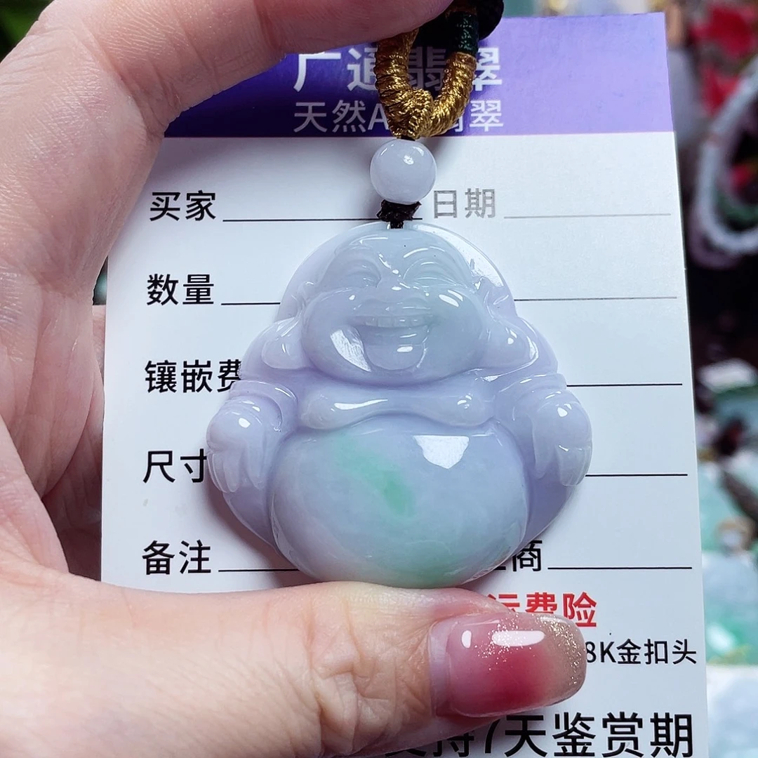 翡翠未镶嵌颈饰佛公20