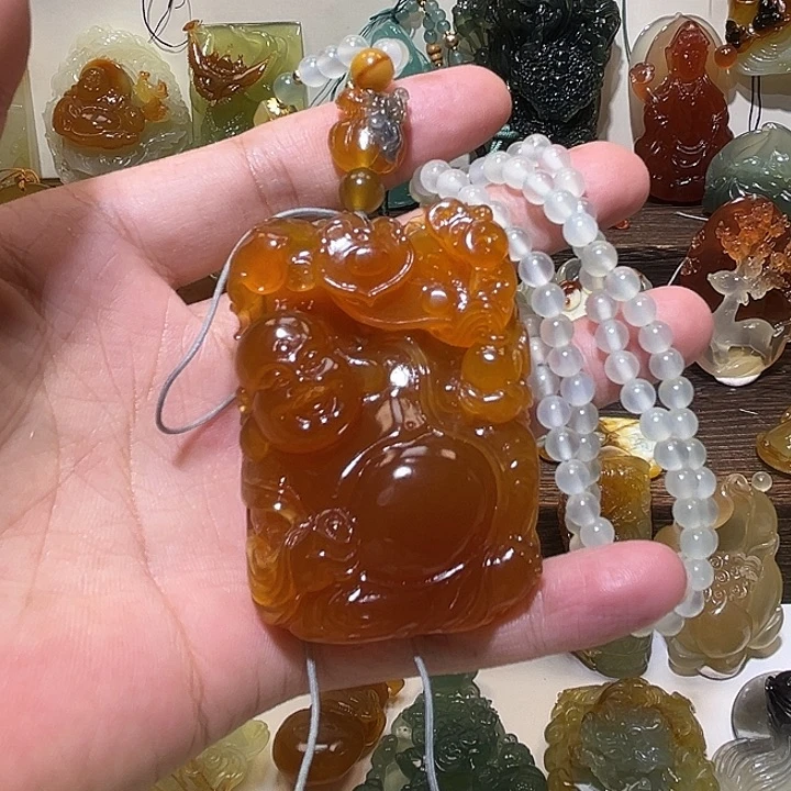 兔***姐蛇纹石玉未镶嵌吊坠(不含链)