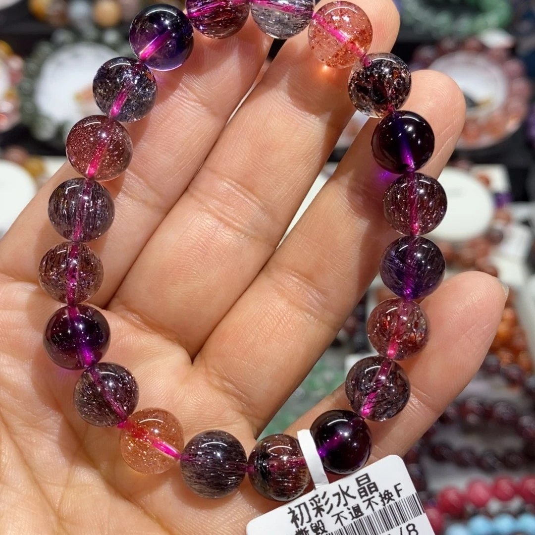 水晶手串未镶嵌老矿超七