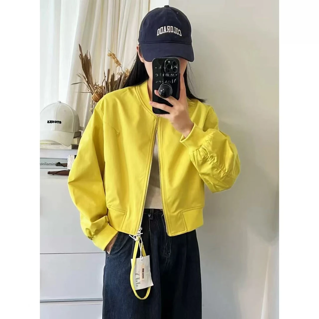 2025新款欧若风短款立领春季韩版显瘦宽松长袖女百搭薄款短外套