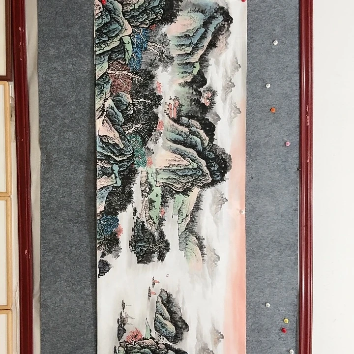 国画手绘国画江山如画