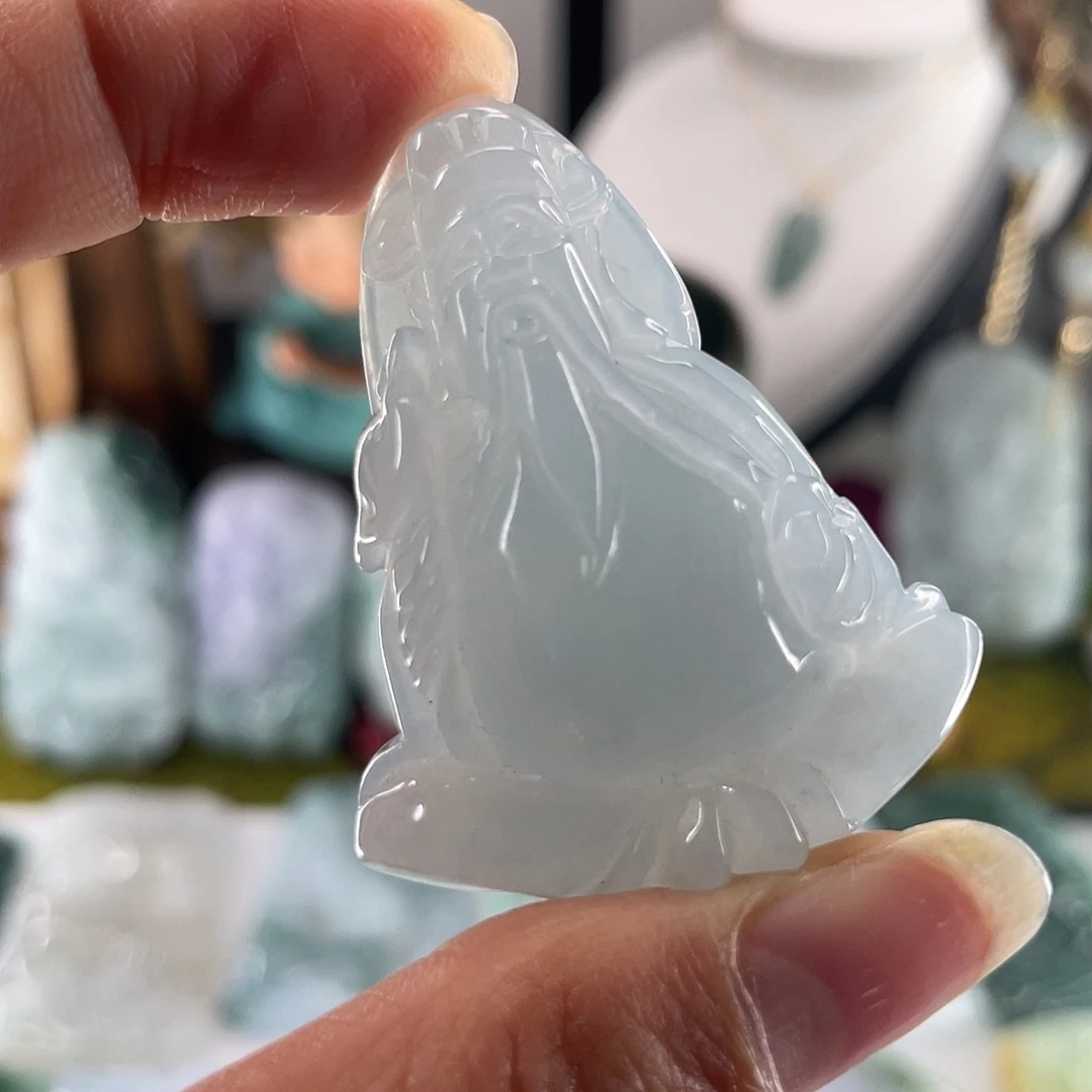 翡翠颈饰未镶嵌财神