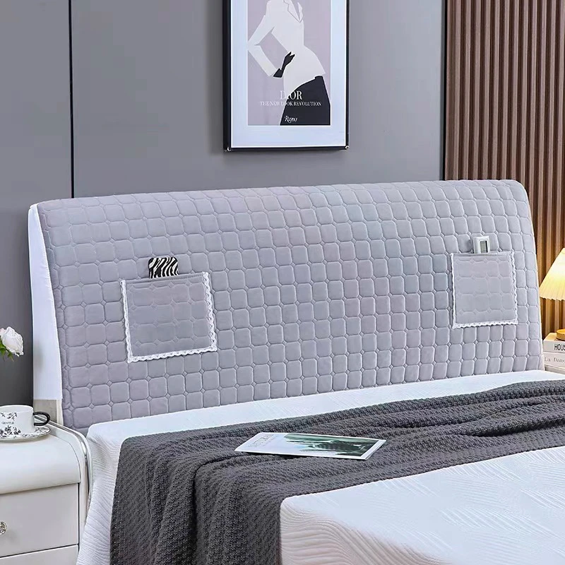 新款简约全包软包木床头套防尘保护罩四季通用