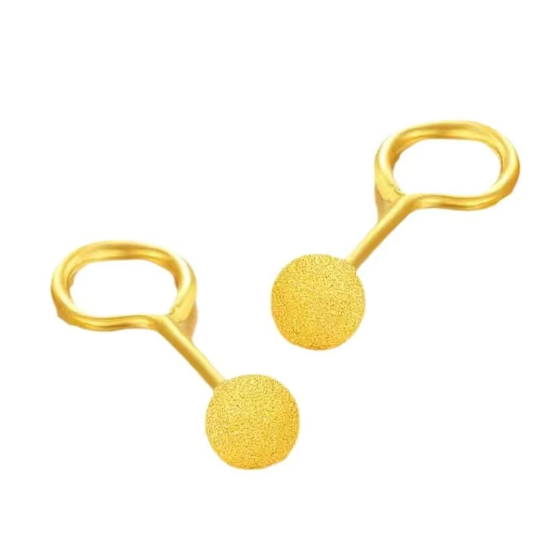 钛钢耳饰 耳钉弯钩款式防丢时尚洋气百搭经典磨砂亮面女款简约