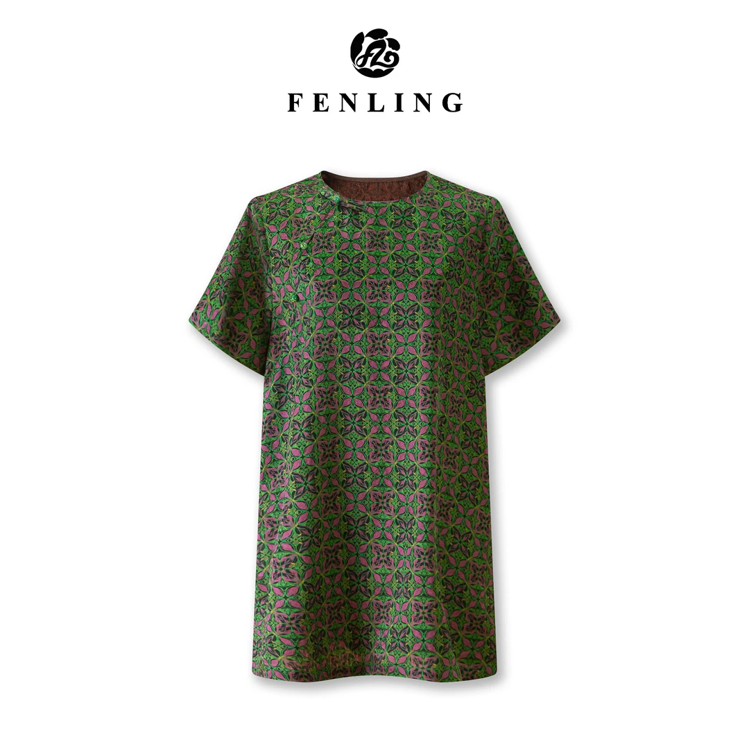 芬领-知意-新品100%桑蚕丝香云纱四经绞罗短袖罩衫上衣SY2382