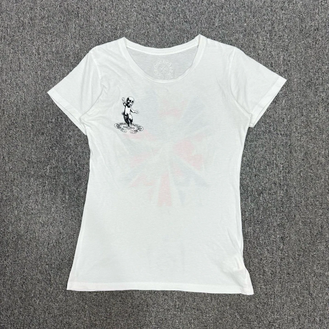 95新 Chrome Hearts/克罗心 14737241 nz 彩色foti骷髅短袖 M码