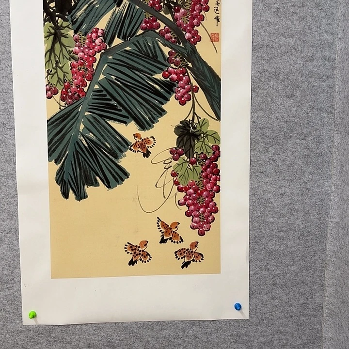 国画花鸟等动物化石