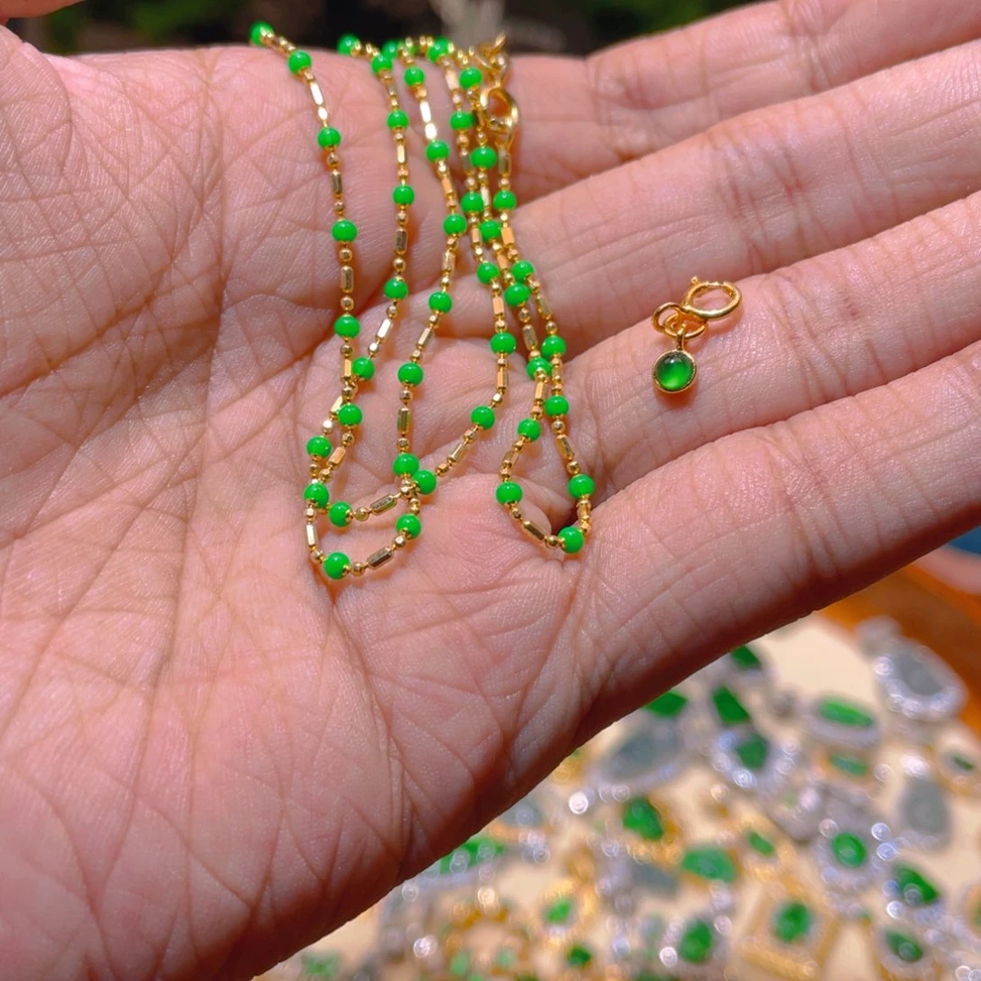 翡翠银S925镶嵌吊坠(不含链)