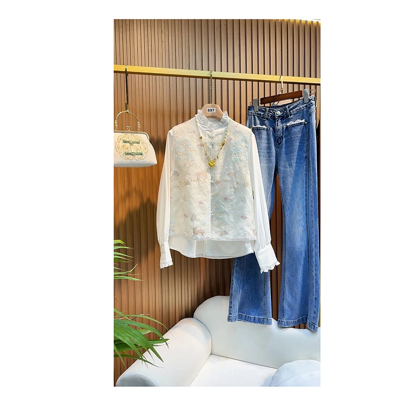 【薄如禅意】新中式国风重工剌绣复古前卫绣花马甲马夹