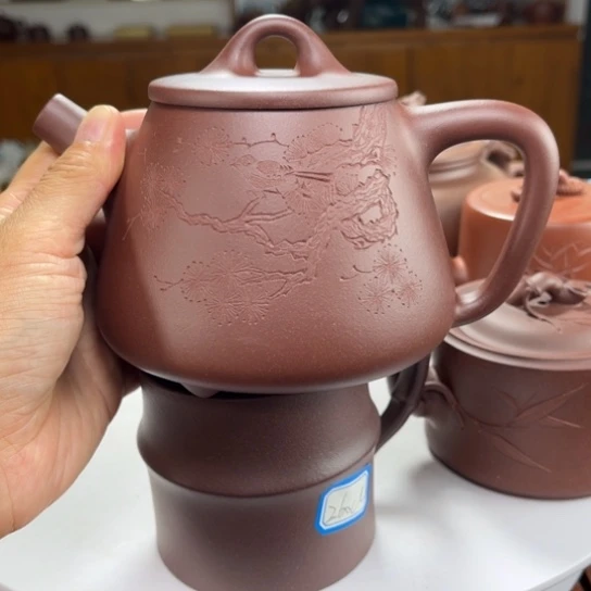 茶壶紫砂紫砂花茶