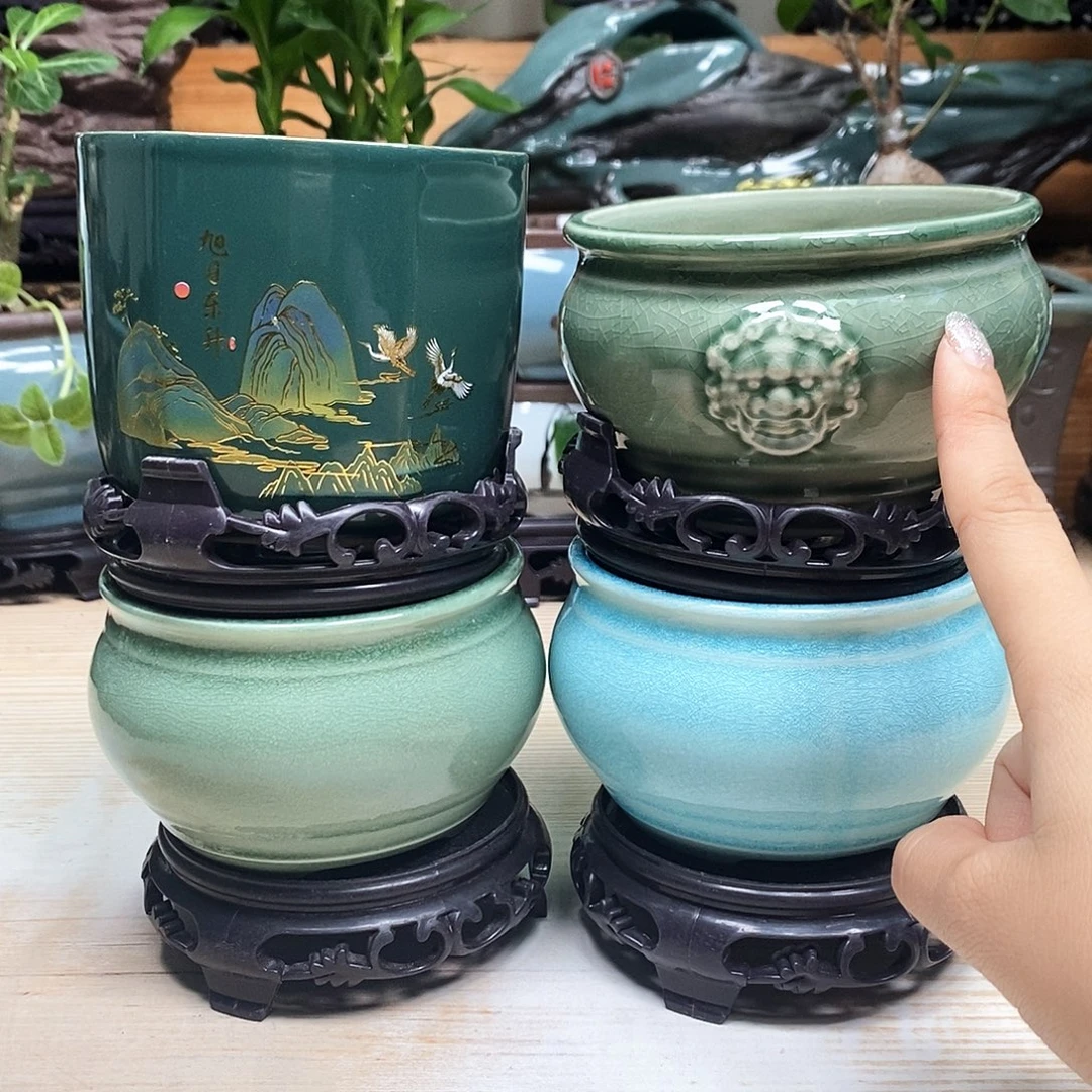 紫砂花盆陶瓷艺术