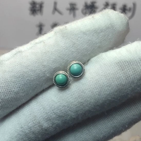 绿松石珠宝奇石银S925镶嵌