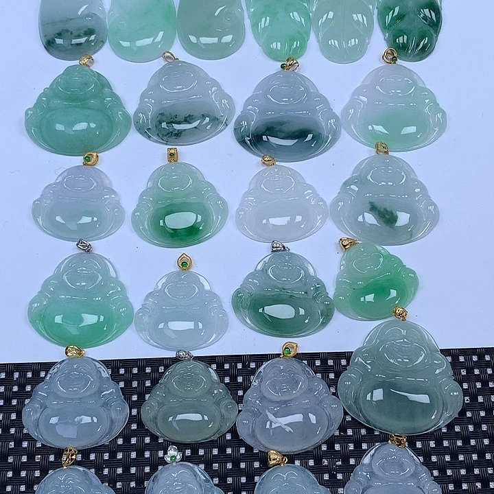 翡翠未镶嵌颈饰天然