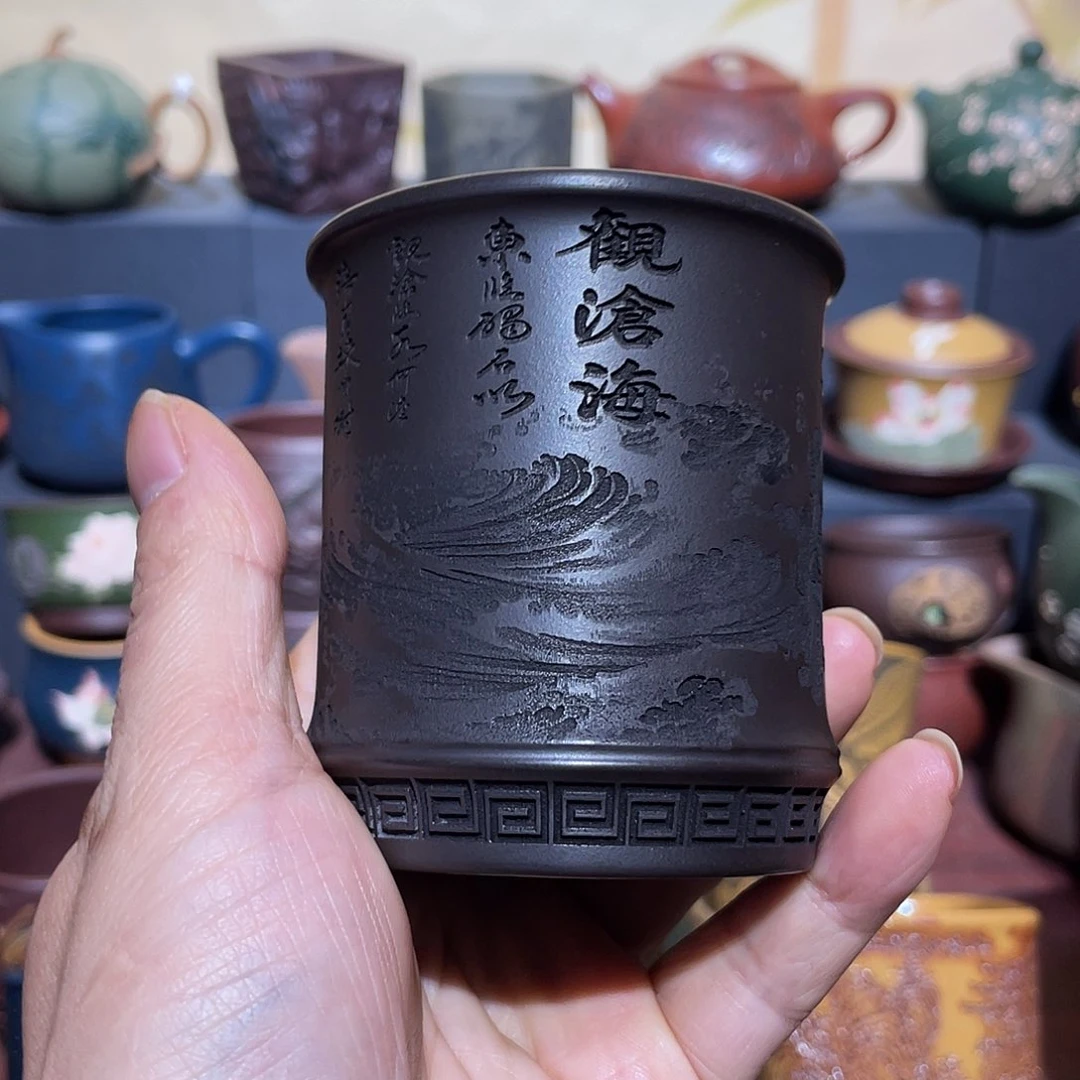 原矿紫砂手工主人杯
