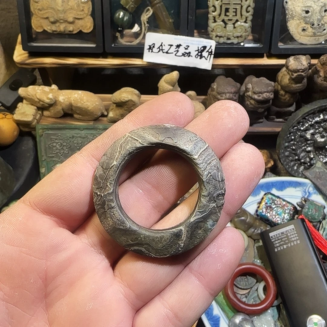 时***.石材工艺品三才环