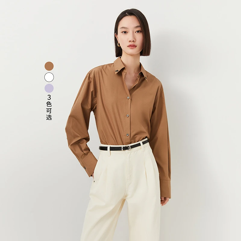 【商场同款】LILY春新款女装衬衫124120C4220