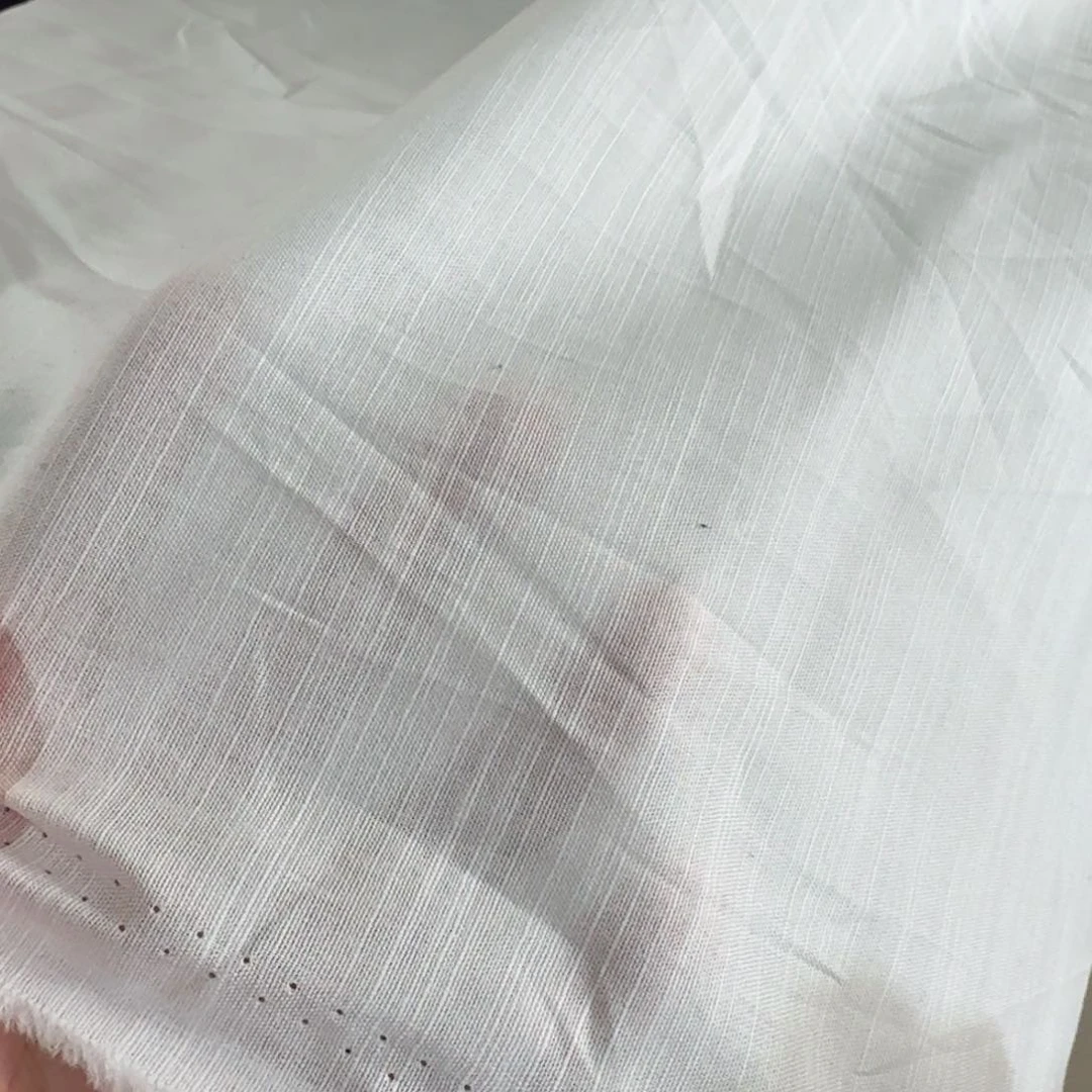 棉港货白色竹节棉麻1米价X1.4米宽对面