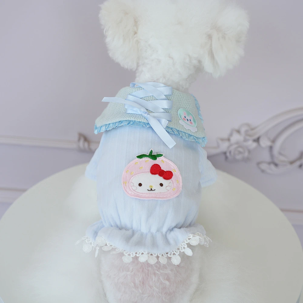 棒棒糖LOLLYPOP宠物衣服可爱草莓猫棉衣柔软猫咪衣服比熊泰迪衣