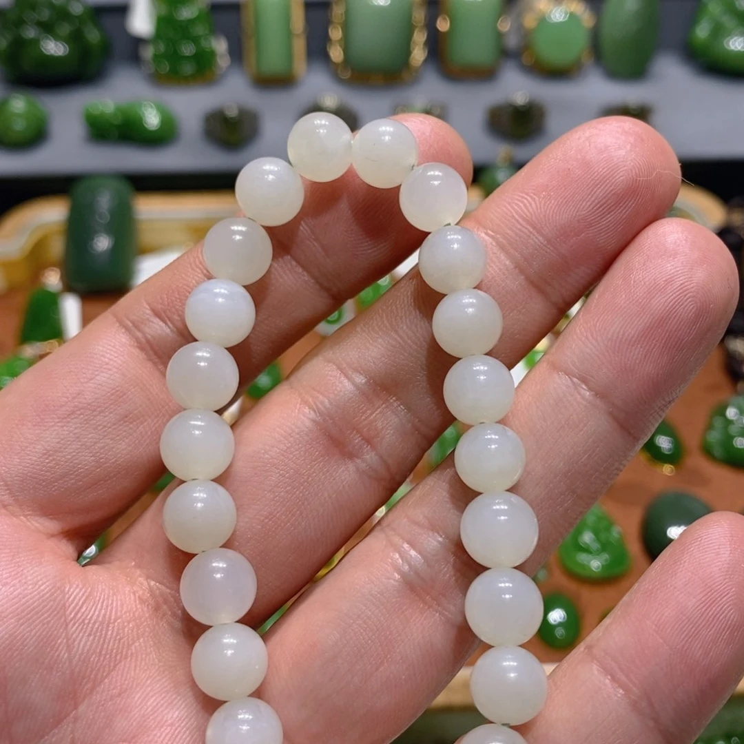 和田玉（碧玉）戒指银S925镶嵌