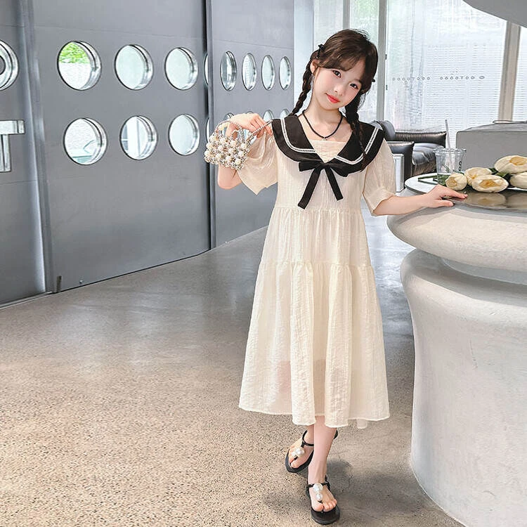 女童公主衣服连衣裙宝宝春秋生日小孩儿童休闲潮流童装学院风裙子