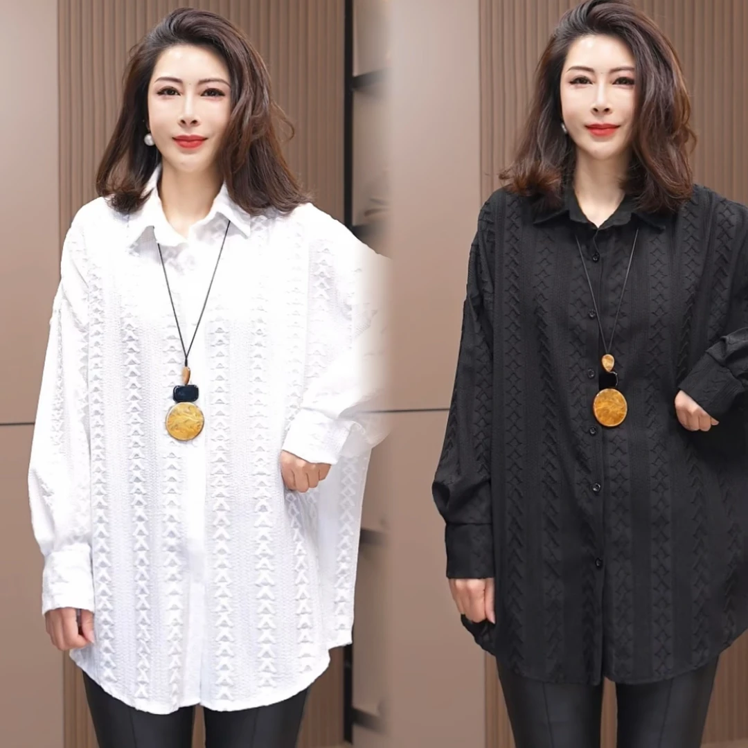 8503#《榜衣》韩版秋冬新款时尚压褶复古风纯色设计感POLO领女衬衫