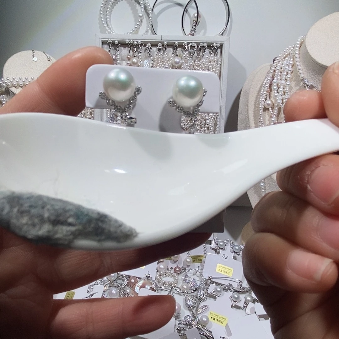 非金属925银琉璃纯银耳钉9+