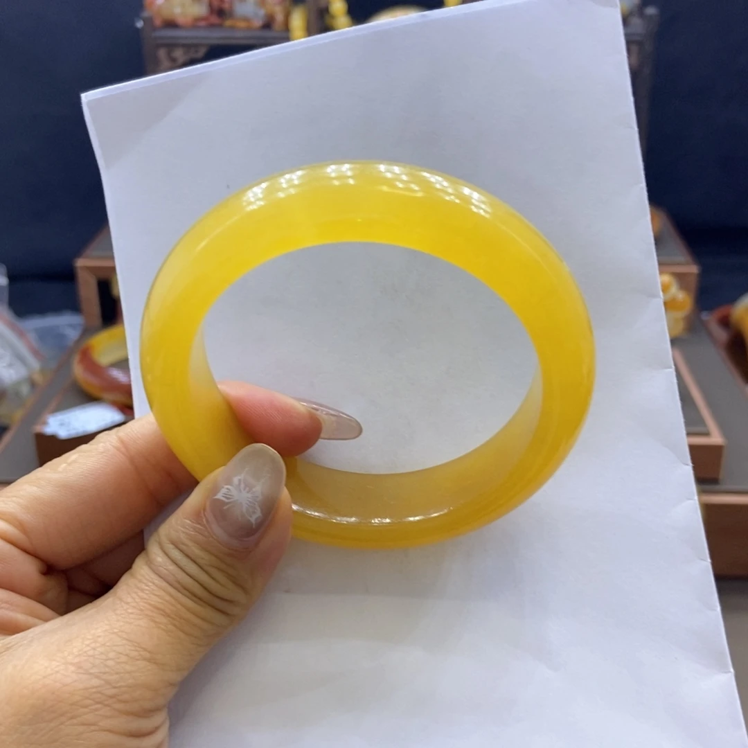石英质玉（黄龙玉）未镶嵌手镯阳阳