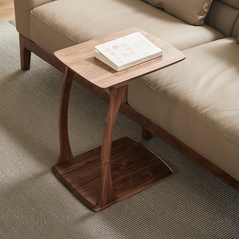 臻致美北美黑胡桃木边几简约全实木沙发边桌床边家用小茶几茶桌