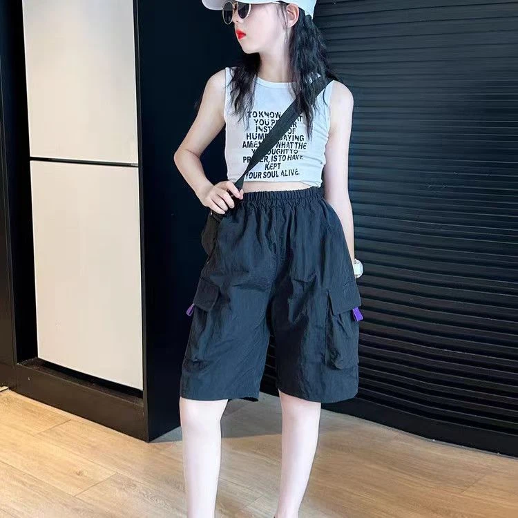 女童夏季2025新款儿童时髦工装裤大童又男童女童裤子裤子夏装