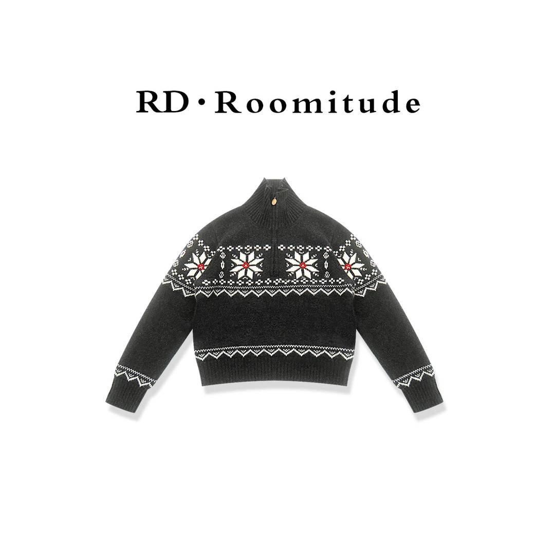 RD·Roomitude 【星雪夜曲】羊绒羊毛流行元素毛衣RD225A007N