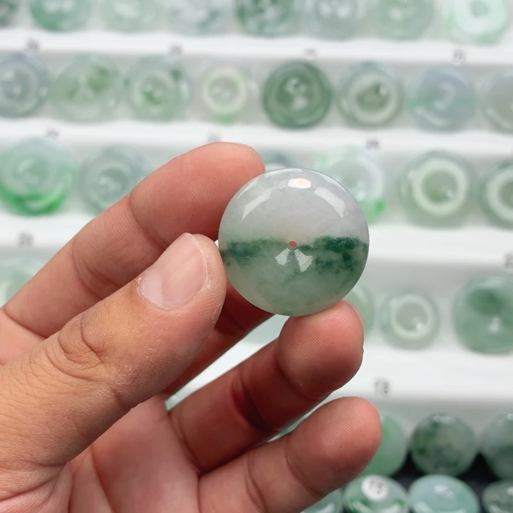 翡翠未镶嵌颈饰缅甸天然A货翡翠28.5-9.2